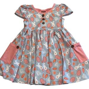 EUC Foxtail Lilies Dress EASTER Spring Fast Ship Size 2T